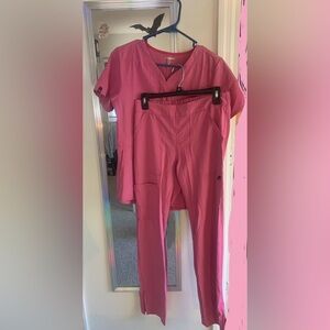 Pink ScrubStar Scrubs - Valentines Day Special Edition - Top XS & Bottoms XS